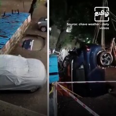 Viral Video Shows Car Swallowed Up By Sinkhole In Mumbai