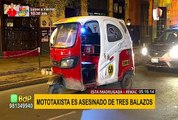 Rímac: joven mototaxi es asesinado de tres balazos tras discutir con un sujeto