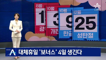 대체휴일 ‘보너스’ 4일 생긴다…“관련 법안 6월 처리”