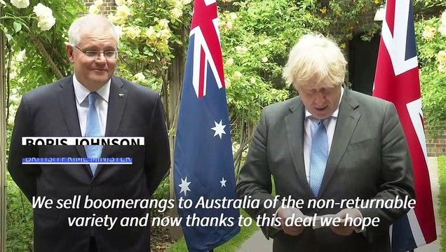 British and Australian leaders announce post-Brexit free trade deal