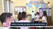 COMELEC, inilunsad ang mobile voter registration app; COMELEC, umaasang dodoble ang bilang ng magpaparehistro kada araw