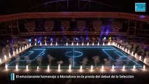 El emocionante homenaje a Maradona en la previa del debut de la Selección