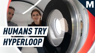 These are the first human passengers to try hyperloop travel