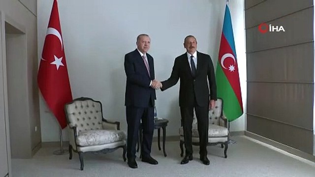 Erdoğan ve Azerbaycan Cumhurbaşkanı İlham Aliyev Şuşa'da bir görüşme gerçekleştirdi