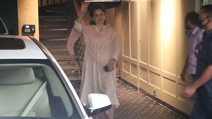 Kangana Ranaut ऑफिस से निकलने के दौरान दिखी थकी-थकी;  Watch video | FilmiBeat