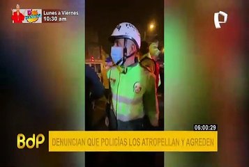 Los Olivos: denuncian que policía atropelló y agredió a motociclista