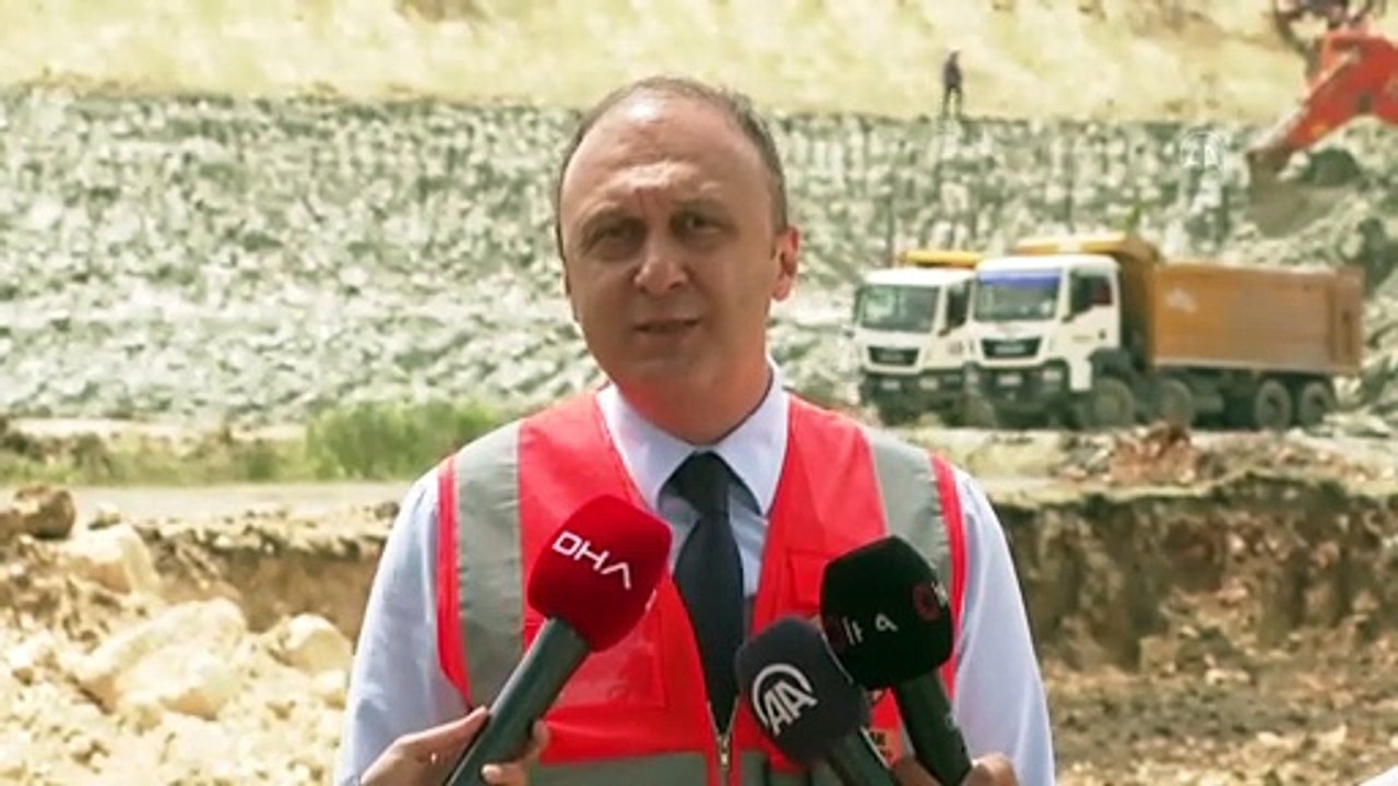 İSTANBUL - Kanal İstanbul'un ilk köprüsünün çal...