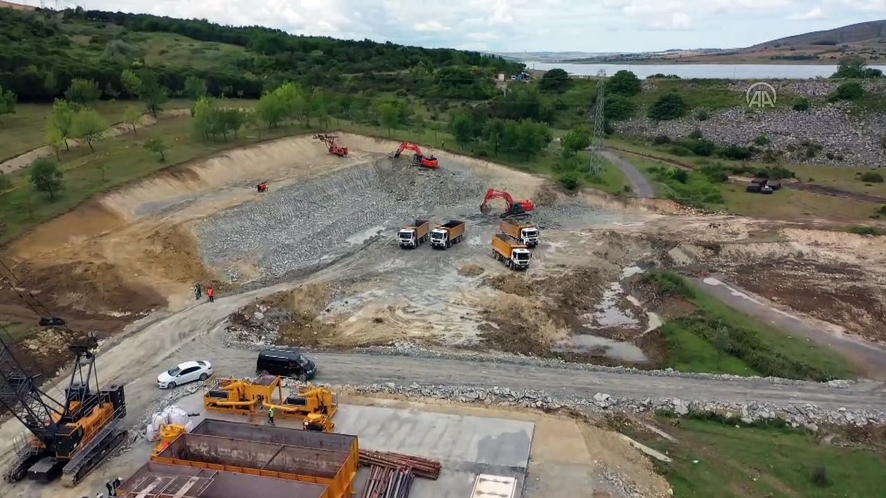 İSTANBUL - DRONE - Kanal İstanbul'un ilk köprüs...