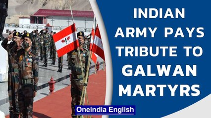 Indian Army's homage to the Galwan martyrs on their first death anniversary | Watch | Oneindia News