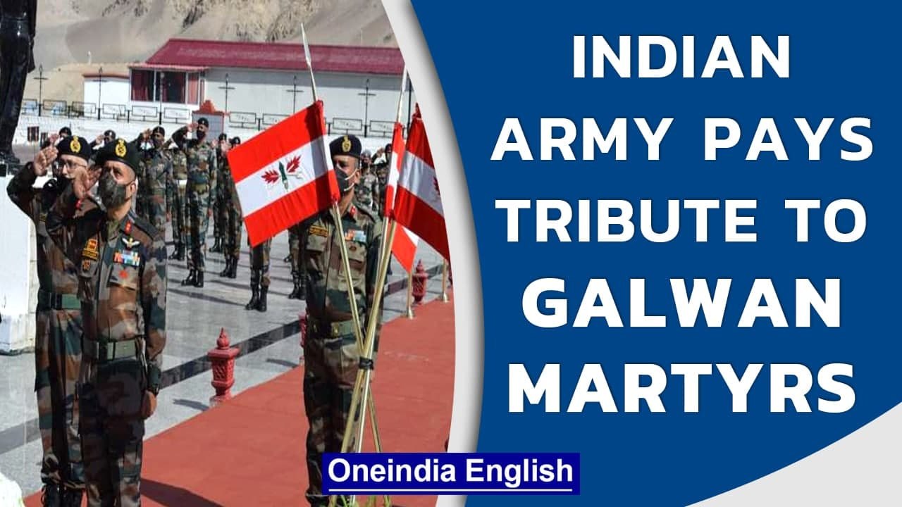 Indian Army's homage to the Galwan martyrs on their first death anniversary | Watch | Oneindia News