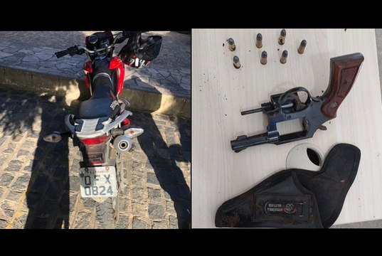 VÍDEO EXCLUSIVO: Comércio é assaltado em Cajazeiras, PM troca tiros com bandidos e prende um meliante