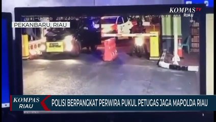 Polisi Berpangkat Perwira Pukul Petugas Jaga Mapolda Riau