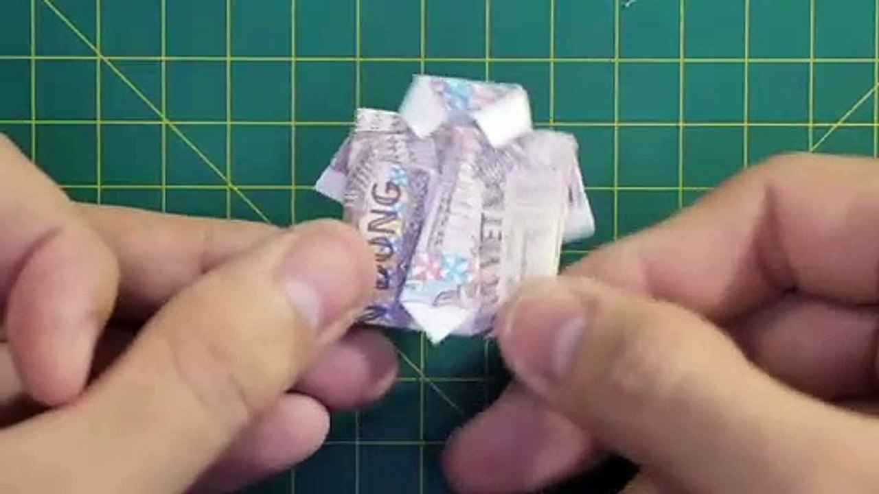 money origami Shirt with tie demo - origami money vietnam