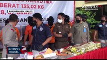 Polisi Gagalkan Peredaran 135 Kg Sabu dan 500 Gram Ganja ke Kalimantan Selatan