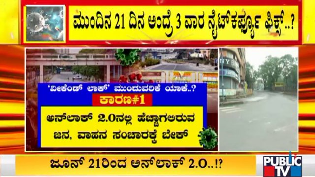 Night Curfew & Weekend Curfew Likely To Extend In Karnataka After June 21