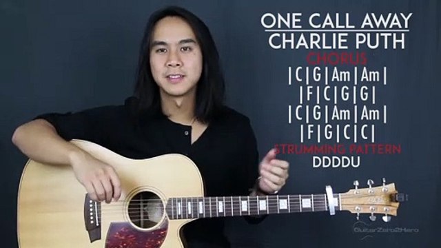 One Call Away Charlie Puth Guitar Tutorial Lesson Acoustic - Easy