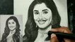 Krithi shetty drawing challange #2 __ krithi shetty drawing sketch step by step (speed tutorial)