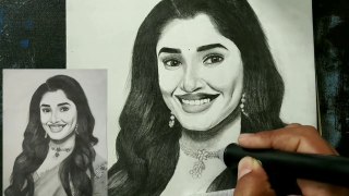 Krithi shetty drawing challange #2 __ krithi shetty drawing sketch step by step (speed tutorial)