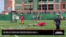 QB Drills at Green Bay Packers OTAs on June 15