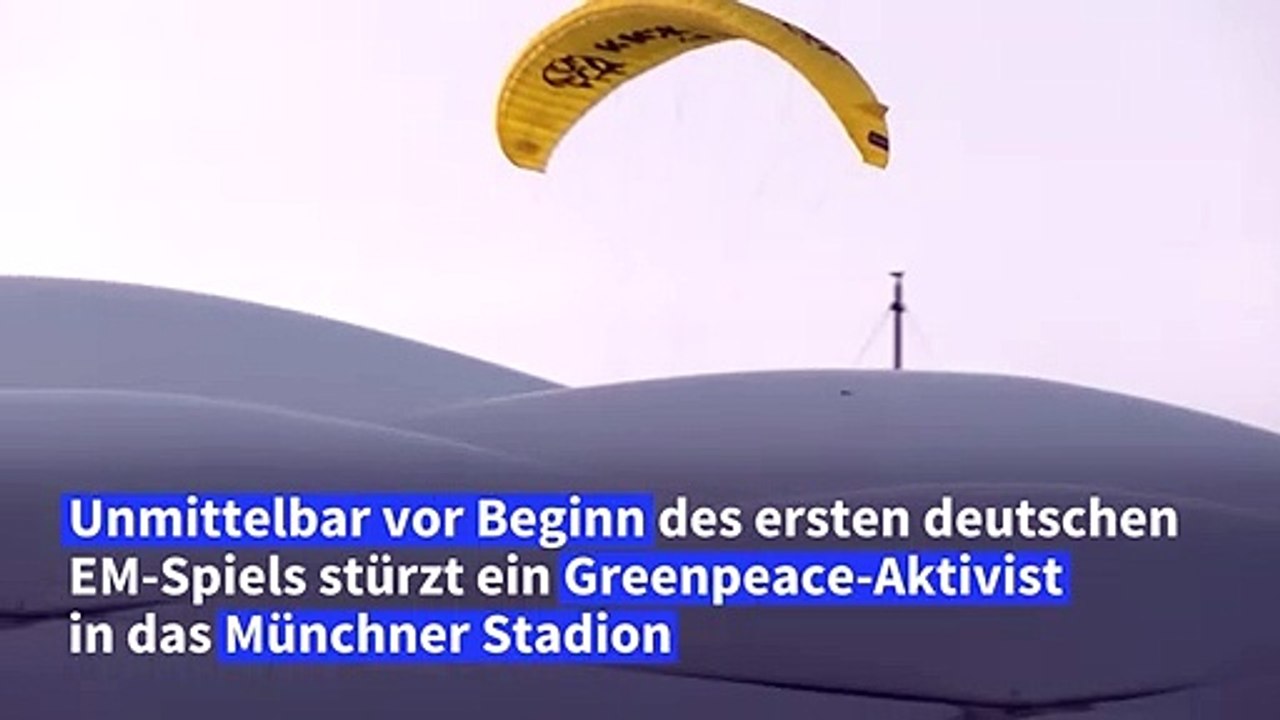 Greenpeace-Aktivist stürzt in Münchner EM-Stadion - zwei Verletzte