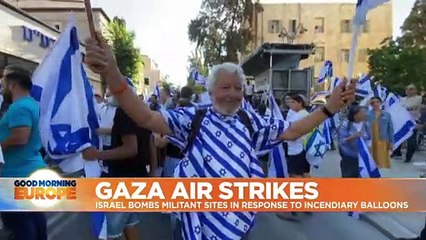 Israeli airstrikes target Gaza sites after Palestinians launch incendiary balloons