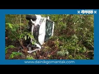 डिचोली-साखळी रस्त्यावरील धोकादायक वळणावर अपघात