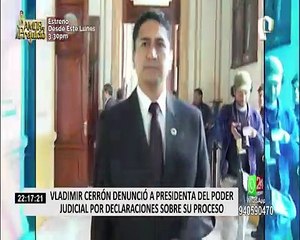 Vladimir Cerrón denunció a Elvia Barrios por declaraciones sobre su proceso