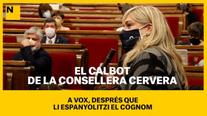 El calbot de la consellera Cervera a Vox després que li espanyolitzi el cognom