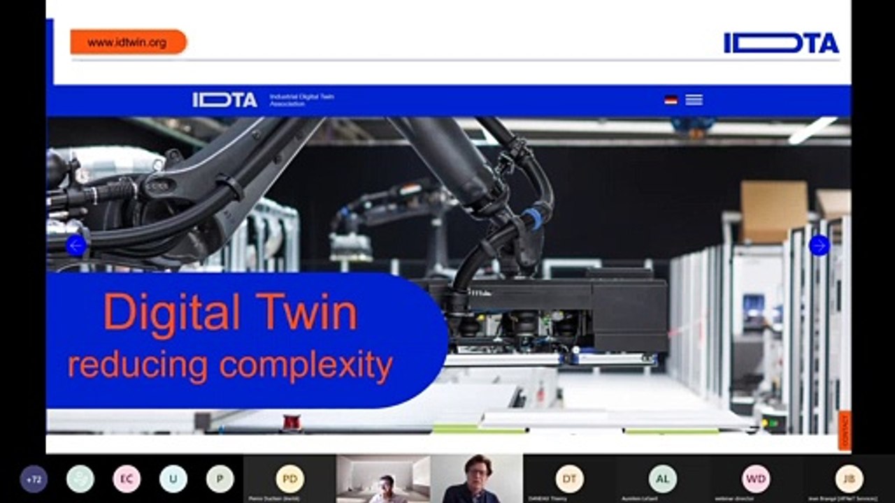 Part 17 des AFNeT Standards Days 2021 du 01/01/21 - « Presentation of IDTA (Industrial Digital Twin Association) » by Mathias Boelke (Schneider Electric)