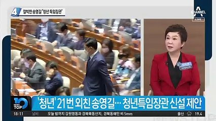 절박한 송영길 “청년특임장관 제안”