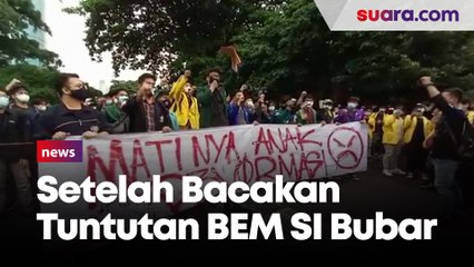 Setelah Bacakan Sejumlah Tuntutan di Kawasan Gedung KPK, Massa BEM SI Bubar Jalan