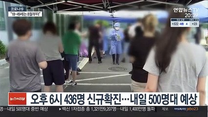 오후 6시 436명 신규확진…내일 500명대 예상