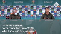 Drink water Ronaldo removes CocaCola bottles in press conference