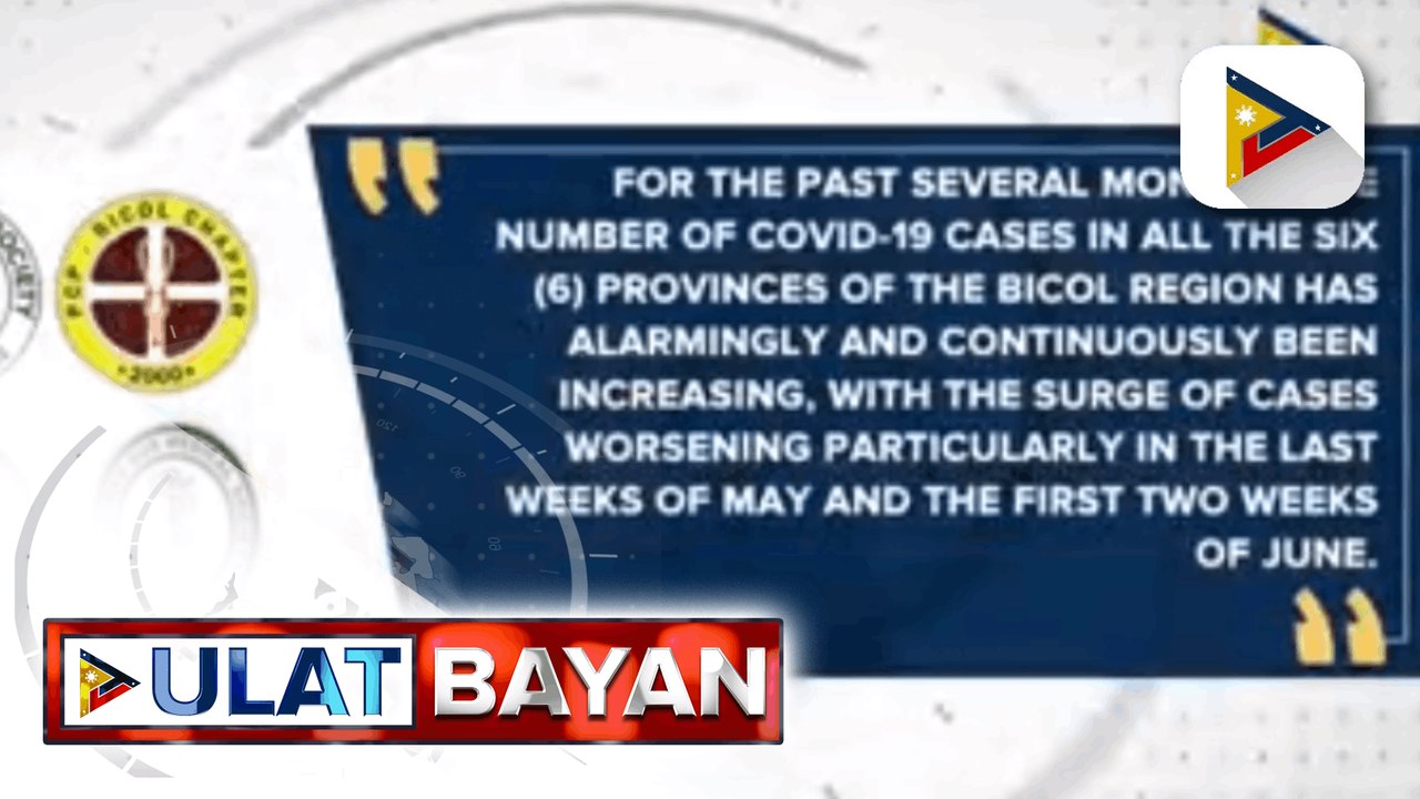 ECQ sa Bicol region, ipinanawagan ng grupo ng medical experts; COVID-19 situation sa Bicol region, posibleng matulad sa India kung ‘di agad matutugunan; Palasyo, tiniyak ang agarang pagtugon sa COVID-19 situation sa Bicol region