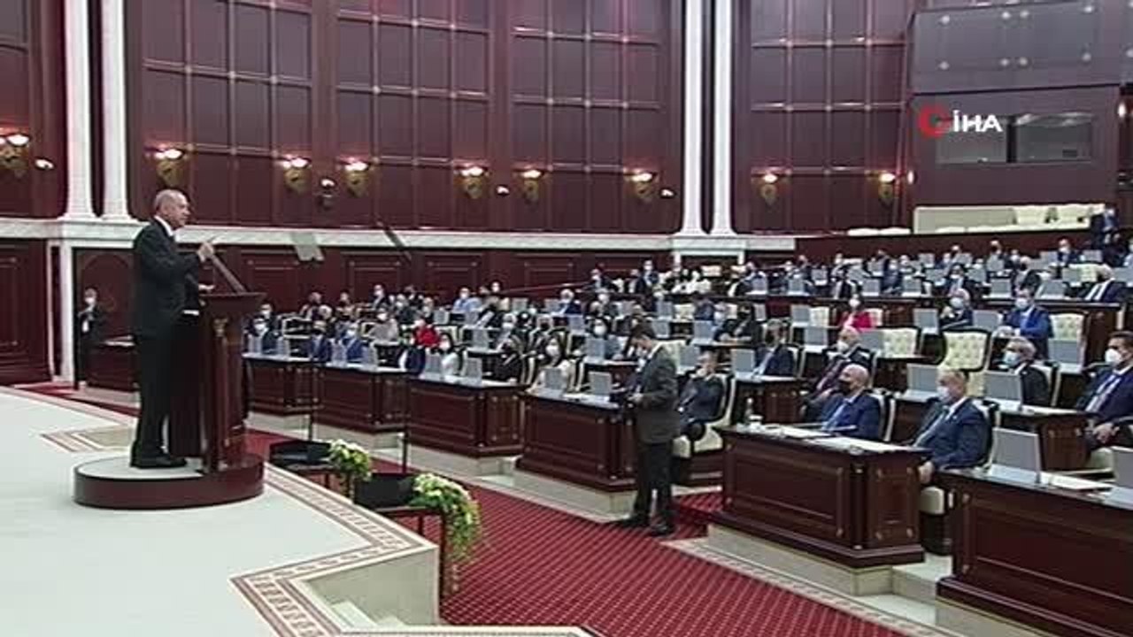 Son Dakika | Cumhurbaşkanı Recep Tayyip Erdoğan, Azerbaycan Milli Meclisi'nde yaptığı konuşmada, "Zalimin zulmünün ebedi olmadığı, bir gün mutlaka hakkın,...