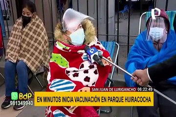 SJL: decenas esperan más de 8 horas para ser vacunados en parque Huiracocha