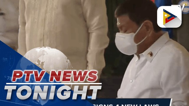 PRRD symbolically signs 4 new laws