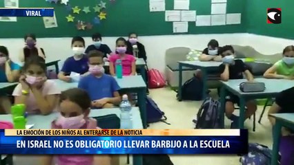En Israel no es obligatorio llevar barbijo a la escuela