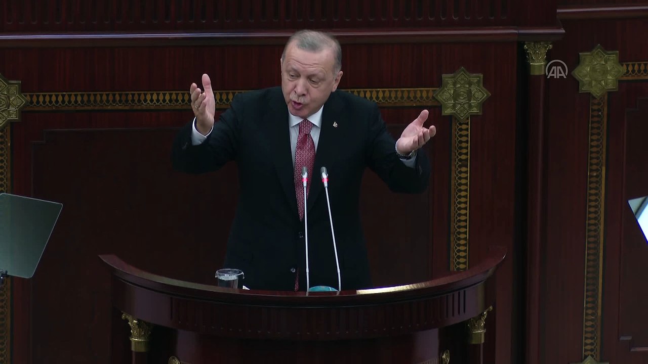 BAKÜ - Cumhurbaşkanı Erdoğan:  'Karabağ aynı zamanda dünyayı kendi siyasi ve ekonomik hırslarının arenası olarak görenlerin hesaplarının bozulduğu yerdir'