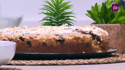 كيكة كرمبل التمر والتفاح