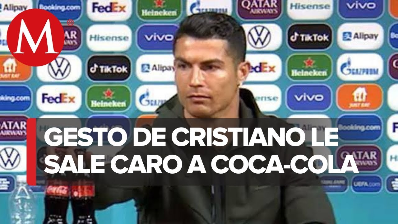 Acciones de Coca-Cola caen tras gesto de Cristiano Ronaldo; pierde 4 mil mdd