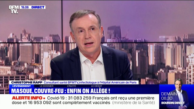 Pour le Pr Rapp, les annonces de Jean Castex sont une réponse adaptée à la décrue de l'épidémie