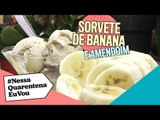 SORVETE DE BANANA COM AMENDOIM | Muito, muito, MUITO fácil!