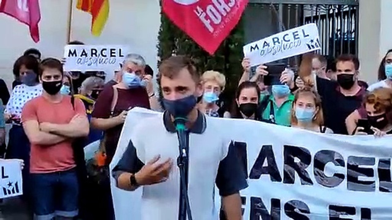 Discurs de l'activista Marcel Vivet en la manifestació contra la seva condemna a presó