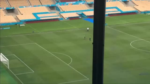 Continúan los trabajos de mantenimiento del césped de La Cartuja