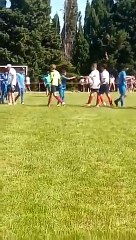 Joie de la victoire en finale séance tir aux buts tournoi Bram U13