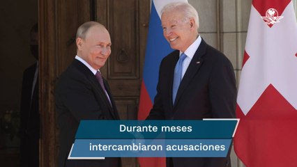 Apretón de manos, tensión y expresiones sombrías: la primera reunión entre Biden y Putin