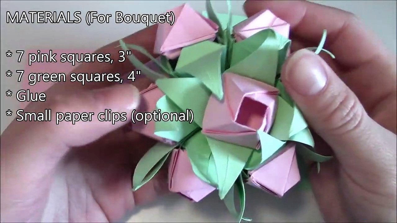 How To Make Origami Flower Bouquet Step By Step Origami And Paper