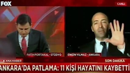 Canlı yayında patlama sesi