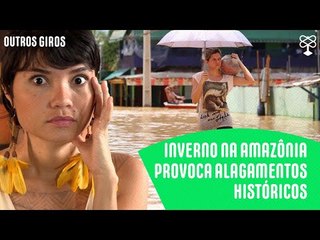 Cheia dos rios na Floresta Amazônica afeta cidades dos estados do Acre e Amazonas